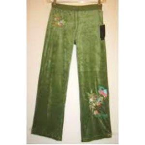 Vintage Rare Beaded Sequins Soft Velour Fun Fashion Sweatpants